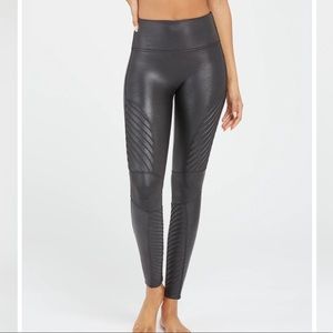 Spanx Faux Leather Moto Leggings